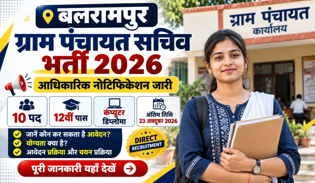 Balrampur Panchayat Sachiv Vacancy 2026