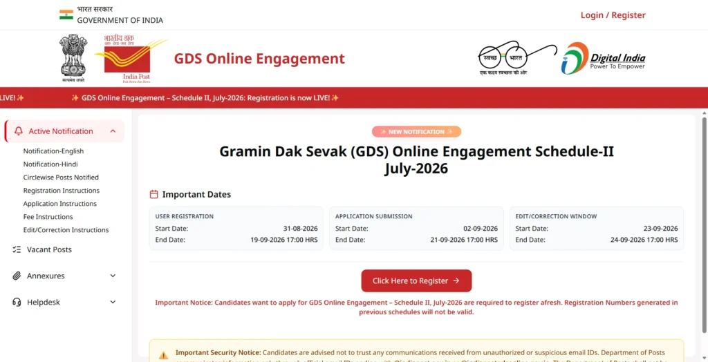CG Post Office GDS Vacancy 2026