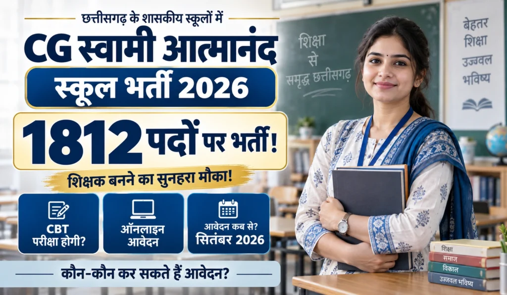 CG Atmanand Teacher Vacancy 2026