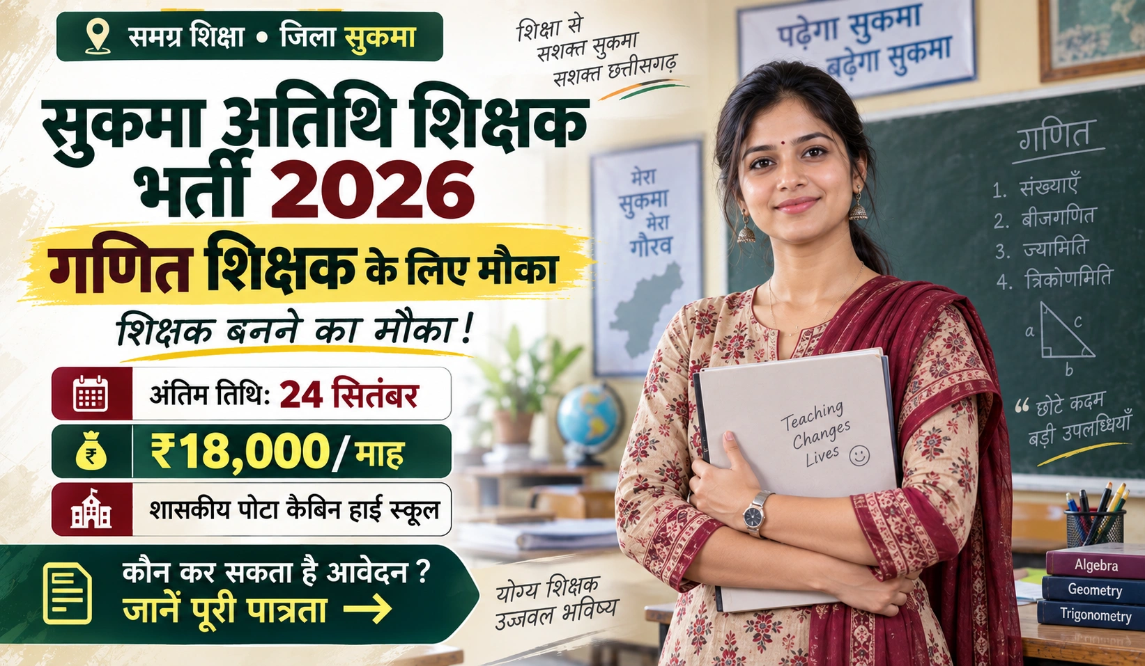 Sukma Guest Teacher Recruitment 2026